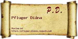 Pfluger Diána névjegykártya